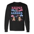 Keeper Of The Gender Reveal Baby Bear Balloons Pink Or Blue Long Sleeve T-Shirt Gifts ideas