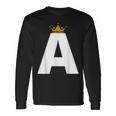 Letter A Alphabet Letter Initial Long Sleeve T-Shirt Gifts ideas