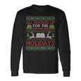 Librarian Ugly Christmas Book Lover Ugly Xmas Sweater Long Sleeve T-Shirt Gifts ideas