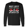Most Likely To Fart On Santa's Lap Family Matching Christmas Long Sleeve T-Shirt Gifts ideas