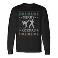 Merry Kickmas Taekwondo Christmas Ugly Sweater Xmas Long Sleeve T-Shirt Gifts ideas