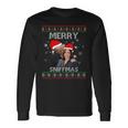 Merry Sniffmas Christmas Anti Biden Kamala Ugly Xmas Sweater Long Sleeve T-Shirt Gifts ideas