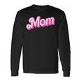 Mom Pink & White Overlapping Font Halloween Costume Long Sleeve T-Shirt Gifts ideas