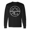 Mountains Waves Nature Outdoor Surf Hiking Hiker Surfer Long Sleeve T-Shirt Gifts ideas