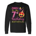 Omg Its My 7Th Birthday Girl 7 Years Old Bday Party Long Sleeve T-Shirt Gifts ideas