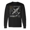 P-51 Mustang Wwii Fighter Plane Us Military Aviation Long Sleeve T-Shirt Gifts ideas