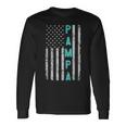 Pampa Fathers Day Vintage Patriotic Distressed American Flag Long Sleeve T-Shirt Gifts ideas