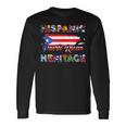Hispanic Heritage Month Puerto Rican Puerto Rico Flag Pride Long Sleeve Gifts ideas