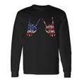 Patriotic Usa Flag Skeleton Rock On Devil Horns 4Th Of July Patriotic Long Sleeve T-Shirt T-Shirt Gifts ideas