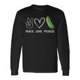 Peace Love Pickles Retro Pickles Lover Food Lover Long Sleeve Gifts ideas