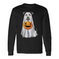 Pitbull Dog Trick Or Treat Dressed As Ghost Halloween Long Sleeve T-Shirt Gifts ideas