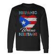 Puerto Rican Hispanic Heritage Boricua Puerto Rico Flag Long Sleeve T-Shirt Gifts ideas