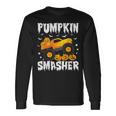 Pumpkin Smasher Halloween Monster Truck Lover Boys Toddler Long Sleeve T-Shirt Gifts ideas