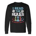 I Read The Rules Board Dice Chess Board Gaming Board Gamers Long Sleeve T-Shirt T-Shirt Gifts ideas