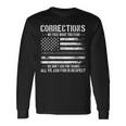 Respect Correctional Officer Proud Corrections Officer Long Sleeve T-Shirt Gifts ideas