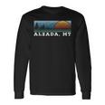 Retro Sunset Stripes Alzada Montana Long Sleeve T-Shirt Gifts ideas