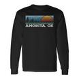 Retro Sunset Stripes Amorita Oklahoma Long Sleeve T-Shirt Gifts ideas