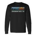Retro Sunset Stripes Anderson Mill Georgia Long Sleeve T-Shirt Gifts ideas