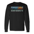 Retro Sunset Stripes Glenn Heights Texas Long Sleeve T-Shirt Gifts ideas