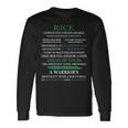 Rice Name Rice Completely Unexplainable Long Sleeve T-Shirt Gifts ideas