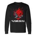Samurai Japanese Demon Mask Edge Cyber Runners Punk Long Sleeve T-Shirt Gifts ideas