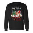 Santa Riding Vizsla This Is My Ugly Christmas Sweater Long Sleeve T-Shirt Gifts ideas
