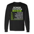 Senior Citizens Ideas Texting For Seniors Texting Codes Long Sleeve T-Shirt Gifts ideas