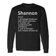 Shannon Definition Personalized Name Birthday Long Sleeve T-Shirt T-Shirt Gifts ideas