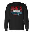 Shes My Firecracker His And Hers 4Th July Matching Couples Long Sleeve T-Shirt T-Shirt Gifts ideas