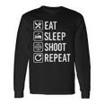 Shoot Eat Sleep Repeat Marksmanship Long Sleeve T-Shirt Gifts ideas