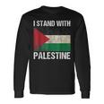 Support I Stand With Palestine Free Palestine Flag Arabic Long Sleeve T-Shirt Gifts ideas