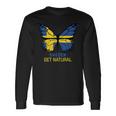 Sweden Buttlerfly Flag Long Sleeve T-Shirt Gifts ideas