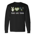 Tennis Lovers Player Fans Peace Love Tennis Tennis Long Sleeve T-Shirt Gifts ideas