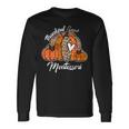 Thankful Montessori Pumpkin Leopard Plaid Thanksgiving Day Long Sleeve T-Shirt Gifts ideas