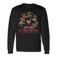 All Together Now Summer Reading 2023 Handprints And Hearts Long Sleeve T-Shirt T-Shirt Gifts ideas