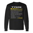 Tyson Name Tyson Facts V3 Long Sleeve T-Shirt Gifts ideas