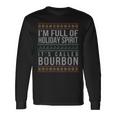 Ugly Christmas Drinking Bourbon Holiday Party Long Sleeve T-Shirt Gifts ideas