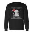 Ugly Christmas Sweater Style Dinosaur In The Snow Long Sleeve T-Shirt Gifts ideas