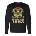 Never Underestimate Dart Player Born In 1963 Dart Darts Long Sleeve T-Shirt Gifts ideas