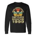 Never Underestimate Dart Player Born In 1999 Dart Darts Long Sleeve T-Shirt Gifts ideas