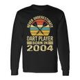 Never Underestimate Dart Player Born In 2004 Dart Darts Long Sleeve T-Shirt Gifts ideas