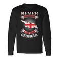 Never Underestimate Georgia Georgia Country Map Long Sleeve T-Shirt Gifts ideas