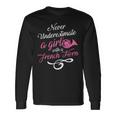 Never Underestimate A Girl With A French Horn Idea Long Sleeve T-Shirt T-Shirt Gifts ideas