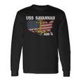 Uss Savannah Aor-4 Replenishment Oiler Ship Veterans Day Dad Long Sleeve T-Shirt Gifts ideas