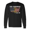 Uss Savannah Lcs-28 Littoral Combat Ship Veterans Day Father Long Sleeve T-Shirt Gifts ideas