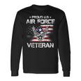 Veteran Vets Vintage Usa Flag Proud To Be Us Air Force Veteran Father Day Veterans Long Sleeve T-Shirt Gifts ideas