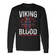 Viking Blood Runs Through My Veins Norwegian Roots Pride Long Sleeve T-Shirt Gifts ideas