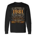 Vintage 1981 September Retro Born In 1981 Birthday Long Sleeve T-Shirt Gifts ideas Vintage 1981 September Retro Born In 1981 Birthday Long Sleeve T-Shirt Gifts ideas