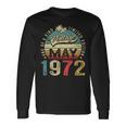 Vintage 51St Birthday 51 Years Old Vintage May 1972 Long Sleeve T-Shirt Gifts ideas