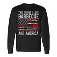 Vintage Bbq America Lover Us Flag Bbg Cool American Barbecue Long Sleeve T-Shirt Gifts ideas